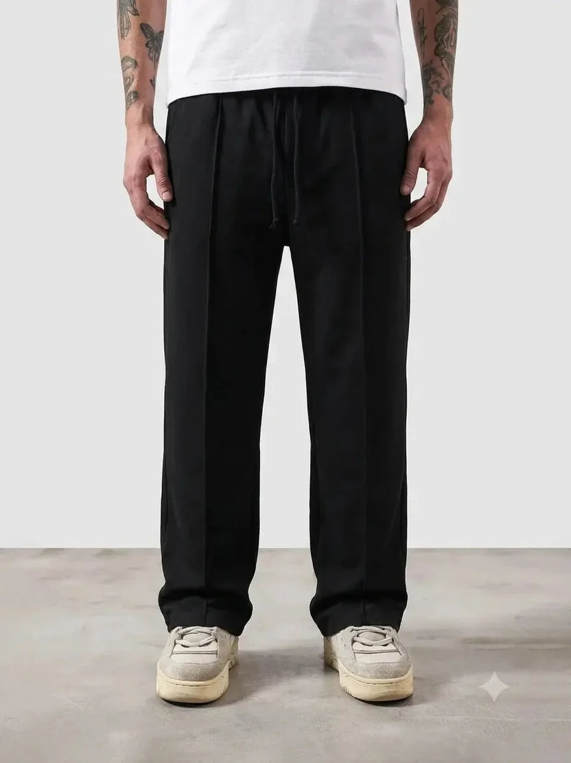 Premium Pure Cotton Baggy Black Trouser