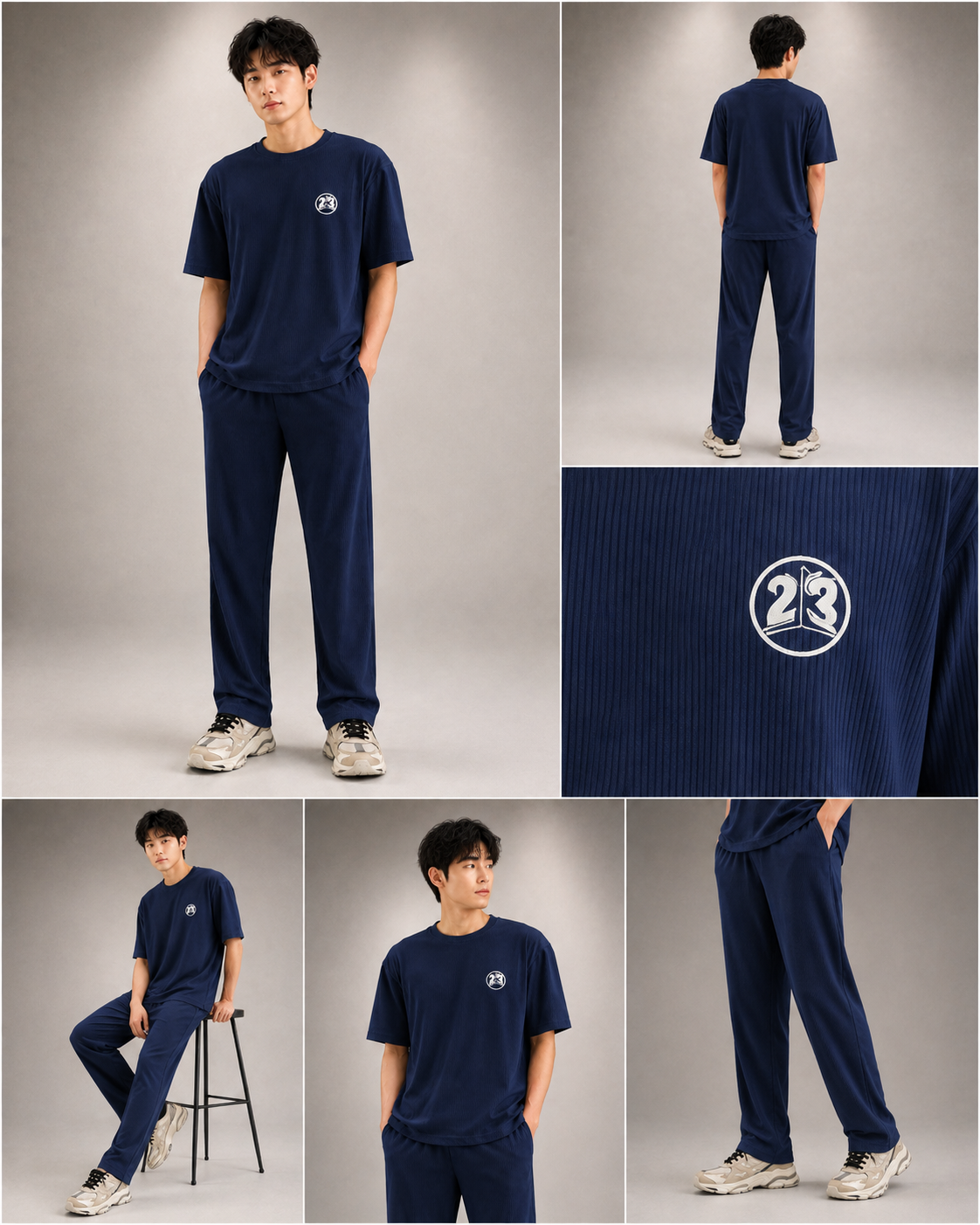 Navy Color China Stretchable Fabric Tracksuit