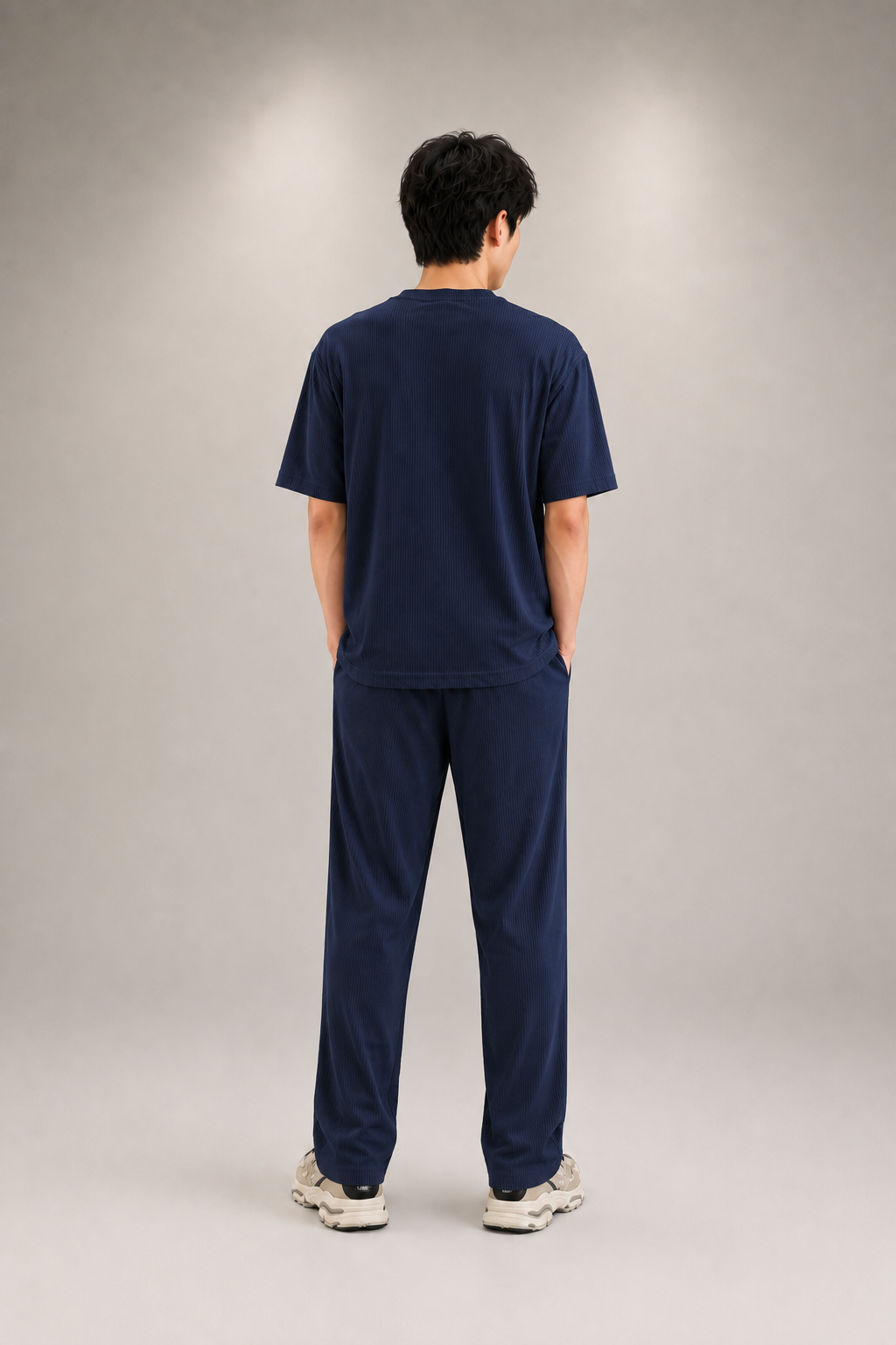 Navy Color China Stretchable Fabric Tracksuit
