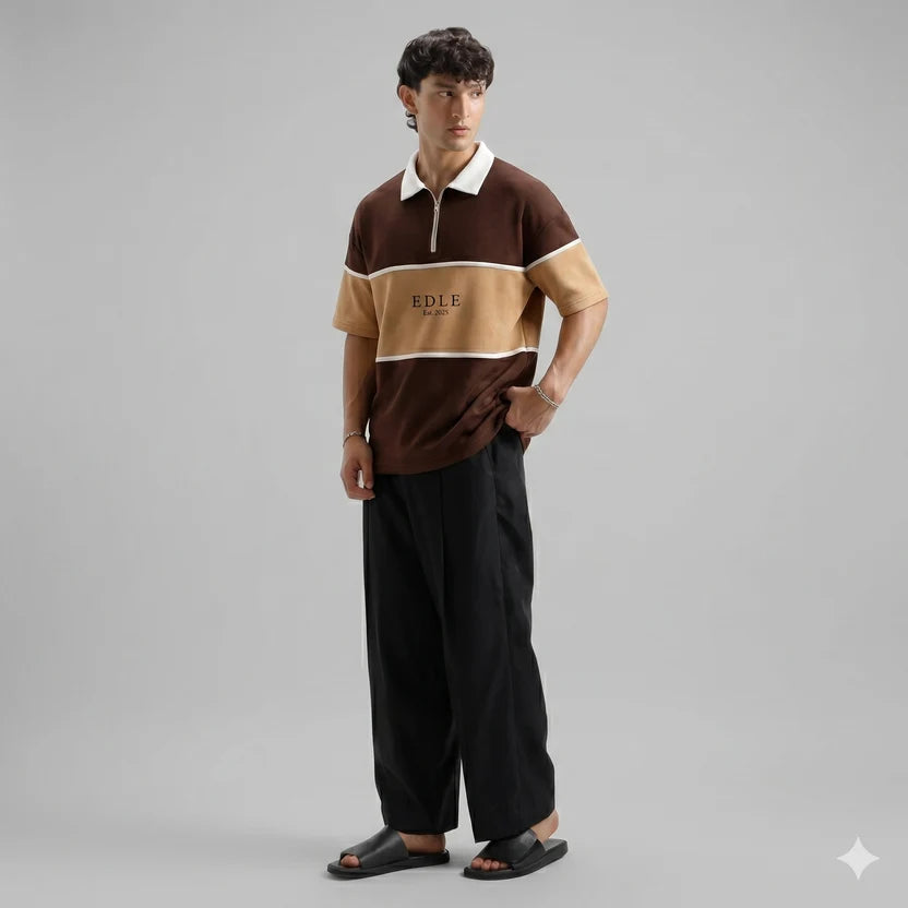 Johnny Collar Drop Shoulder Pollo