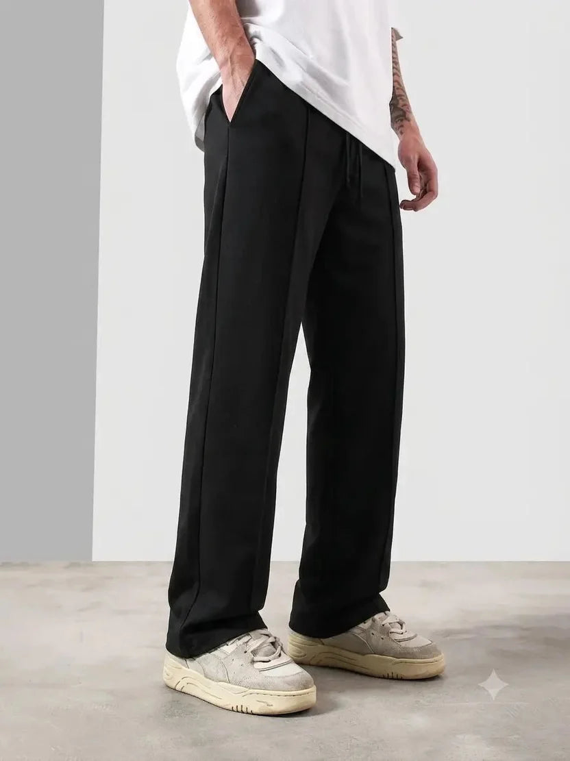 Premium Pure Cotton Baggy Black Trouser