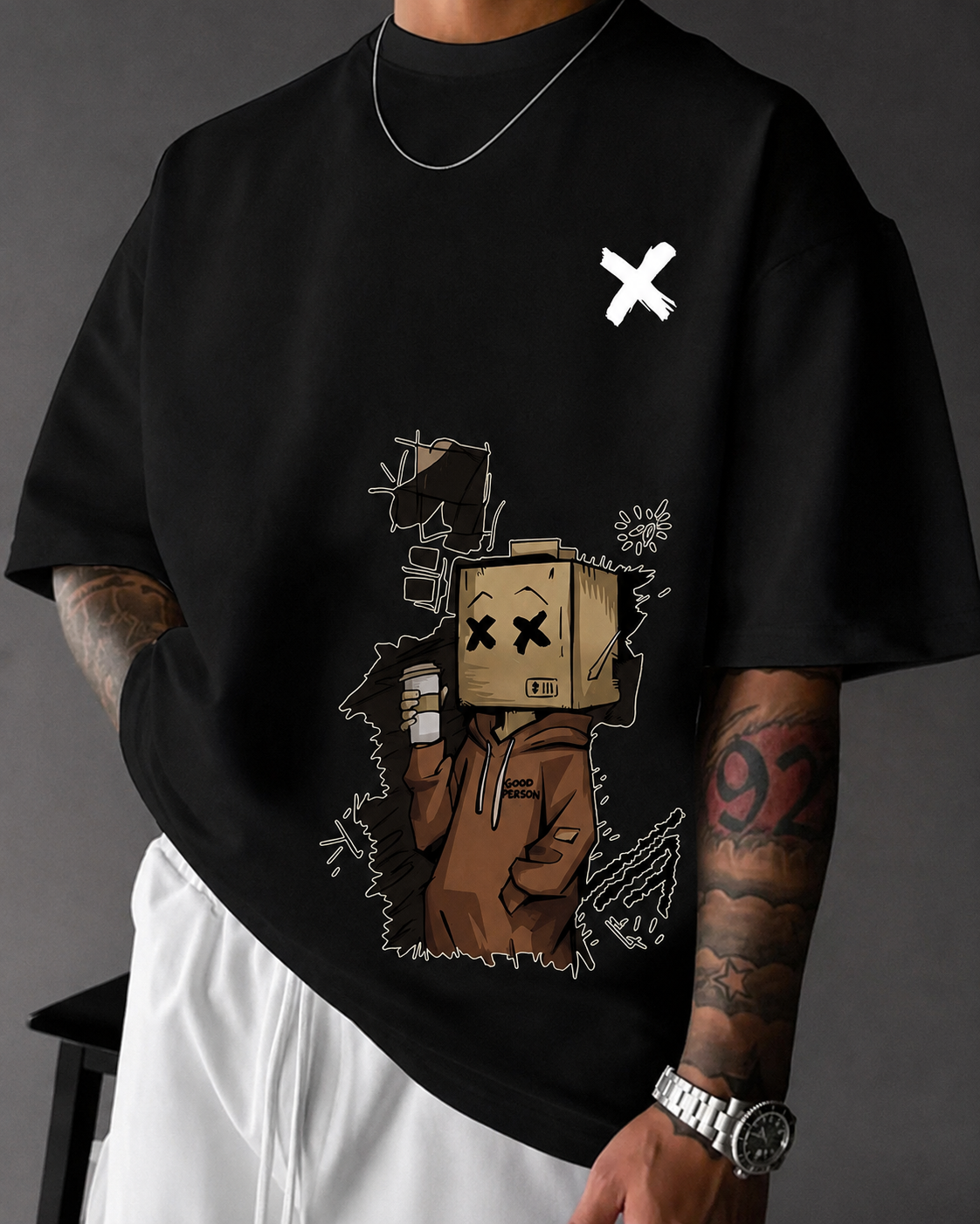 Premium Printed Drop-Shoulder T-Shirt