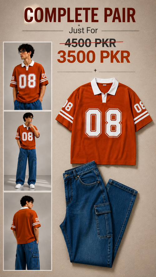 Pack Of 2 Baggy Jeans and Drop Shoulder Shirt